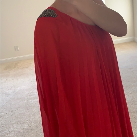 Jackie O red dress one shoulder size S - Picture 9 of 16